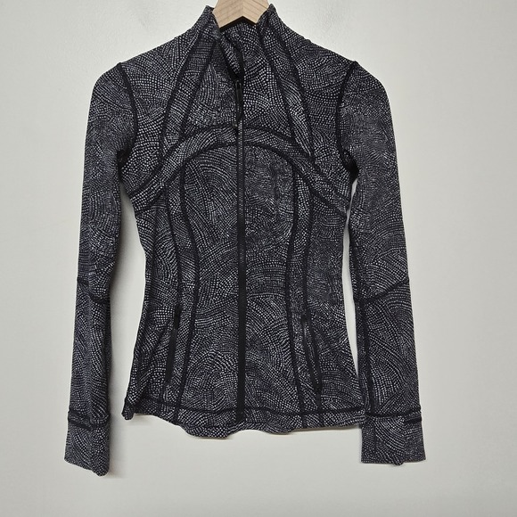 RARE‎ Lululemon Define Jacket *Luon Size 4 - Suited Jacquard Black White - Picture 1 of 8